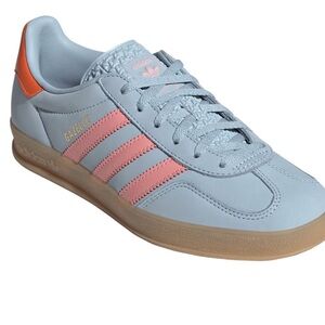 Adidas Gazelle Women's Sneakers - Light Blue, Pink, and Orange